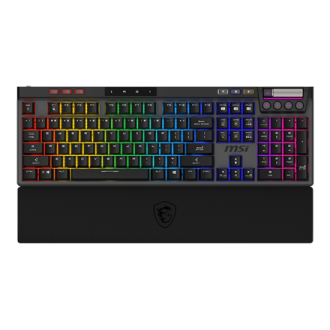 MSI STRIKE PRO WIRELESS | Gaming keyboard | Wireless | US | Kailh Midnight Pro Silent Tactile | Black
