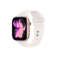 Apple Watch Series 11 GPS + Cellular 42mm Rose Gold Aluminium Case with Light Blush Sport Band - M/L | Apple