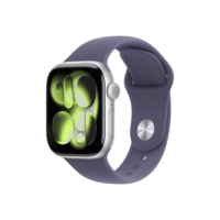 Apple Watch Series 11 GPS + Cellular 42mm Silver Aluminium Case with Purple Fog Sport Band - M/L | Apple Apple Watch Series 11 GPS + Cellular 42mm Silver Aluminium Case with Purple Fog Sport Band - M/L | Apple