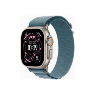 Apple Watch Ultra 3 GPS + Cellular 49mm Natural Titanium Case with Light Blue Alpine Loop - Medium | Apple Apple Watch Ultra 3 GPS + Cellular 49mm Natural Titanium Case with Light Blue Alpine Loop - Medium | Apple