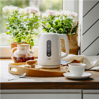 Adler Kettle | AD 1380w | Electric | 2200 W | 1 L | Polypropylene | 360 rotational base | White Adler Kettle | AD 1380w | Electric | 2200 W | 1 L | Polypropylene | 360 rotational base | White