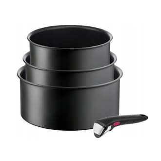 TEFAL Pot Set, 4 pcs | L7649453 Ingenio Ultimate | Aluminum | Black TEFAL Pot Set, 4 pcs | L7649453 Ingenio Ultimate | Aluminum | Black