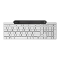 Lenovo 800 Self-Charging Bluetooth Keyboard-US English | Keyboard | Bluetooth | US English | White Lenovo 800 Self-Charging Bluetooth Keyboard-US English | Keyboard | Bluetooth | US English | White