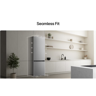 LG Refrigerator | GBBSJ10EPY | Energy efficiency class E | Free standing | Combi | Height 186 cm | No Frost system | Fridge net 