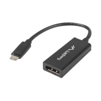 Lanberg USB-C (M) 3.1 to Displayport (F) Adapter cable 15cm, Black | AD-UC-DP-01 Lanberg USB-C (M) 3.1 to Displayport (F) Adapter cable 15cm, Black | AD-UC-DP-01