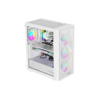 Genesis Gaming PC Case | Diaxid 605 ARGB | Midi Tower | White
