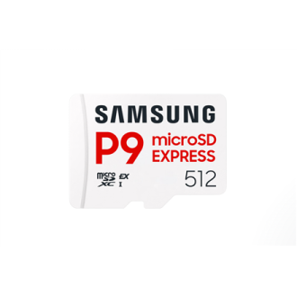 Samsung P9 Express | 512 GB | microSD | Flash memory class U3, V30, A1 Samsung P9 Express | 512 GB | microSD | Flash memory class U3, V30, A1