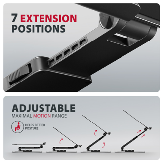 AXAGON STND-LRB stand with 360 rotation for laptops and tablets | Adjustable Height, Angle | 10-17.3 AXAGON STND-LRB stand with 360 rotation for laptops and tablets | Adjustable Height, Angle | 10-17.3