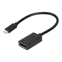 Cablexpert USB Type-C to DisplayPort adapter cable, 4K, 15 cm, black | Type-C to DisplayPort