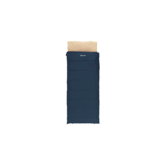 Outwell Contour Lux Deep Blue | Sleeping Bag | 220 x 85 cm | Temperature -19 to 15 C | Right Zipper