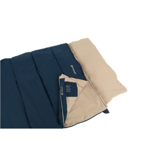 Outwell Contour Lux XL | Sleeping Bag | 220 x 105 cm | 2-way L-shape open-end with auto lock Outwell Contour Lux XL | Sleeping Bag | 220 x 105 cm | 2-way L-shape open-end with auto lock