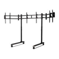 Next Level Racing Floor stand | Tube Freestanding Triple Monitor Stand | Up to 3x43 