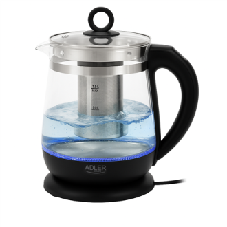 Adler | Kettle | AD 1299 | Electric | 2200 W | 1.5 L | Glass | 360 rotational base | Black Adler | Kettle | AD 1299 | Electric | 2200 W | 1.5 L | Glass | 360 rotational base | Black