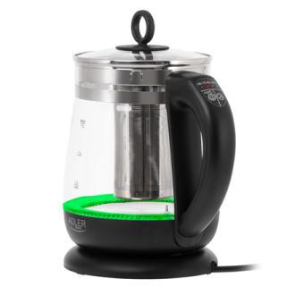 Adler | Kettle | AD 1299 | Electric | 2200 W | 1.5 L | Glass | 360 rotational base | Black Adler | Kettle | AD 1299 | Electric | 2200 W | 1.5 L | Glass | 360 rotational base | Black