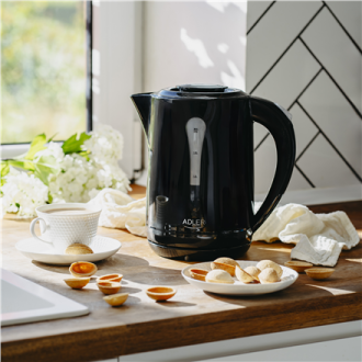 Adler | Kettle | AD 1244 | Electric | 1850 W | 2.5 L | Plastic | 360 rotational base | Black