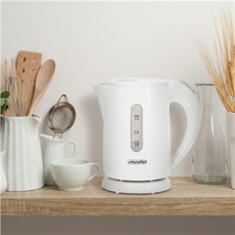 Mesko | Kettle | MS 1376 | Electric | 850 W | 0.8 L | Plastic | 360 rotational base | White