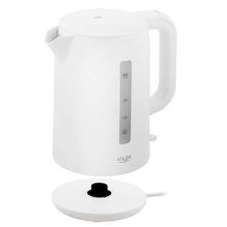 Adler | Kettle | AD 1386 | Electric | 1850 W | 2.2 L | Plastic | 360 rotational base | White