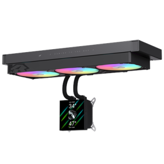 Gamemax CPU Liquid Cooler | GLACIER 360 LCD BK | Black Gamemax CPU Liquid Cooler | GLACIER 360 LCD BK | Black