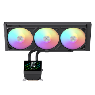 Gamemax CPU Liquid Cooler | GLACIER 360 LCD BK | Black Gamemax CPU Liquid Cooler | GLACIER 360 LCD BK | Black