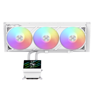 Gamemax CPU Liquid Cooler | GLACIER 360 LCD WH | White