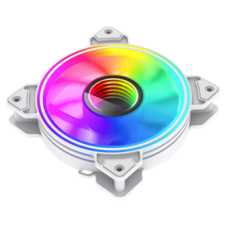 Gamemax Case Fan | DUAL RING INFINITY WH | White Gamemax Case Fan | DUAL RING INFINITY WH | White