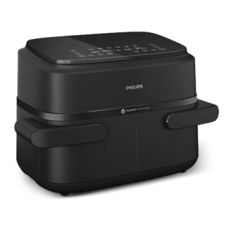 Philips Airfryer Dual Basket | NA150/00 1000 Series | Power 2450 W | Capacity 7 L | RapidAir Plus | Black Philips Airfryer Dual Basket | NA150/00 1000 Series | Power 2450 W | Capacity 7 L | RapidAir Plus | Black