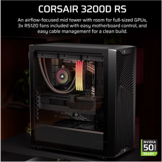 Corsair PC Case | 3200D RS | Mid-Tower | Black Corsair PC Case | 3200D RS | Mid-Tower | Black