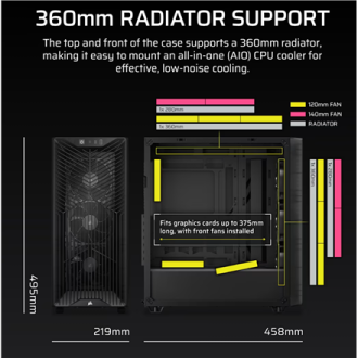 Corsair PC Case | 3200D RS | Mid-Tower | Smoke Corsair PC Case | 3200D RS | Mid-Tower | Smoke