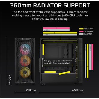 Corsair PC Case | 3200D RS ARGB | Mid-Tower | Smoke Corsair PC Case | 3200D RS ARGB | Mid-Tower | Smoke