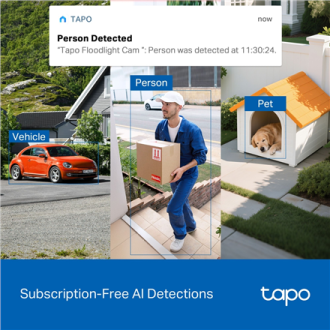 TP-LINK | Tapo C710 | Pan/Tilt Security Floodlight Camera | 3 MP | F/2.0 | IP65 | H.264 | microSD up to 512 GB