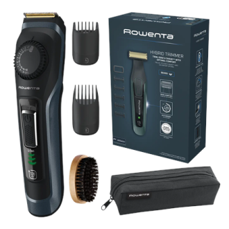 Rowenta Beard Trimmer | TN3804E0 Virtuo | Cordless | Number of length steps 39 | Black/Blue