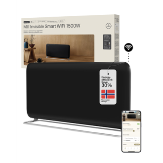 Mill Invisible Smart WiFi Panel heater G4 | PA1500WIFI4A | Panel Heater | 1500 W | Suitable for rooms up to 18-22 m | Black | IP
