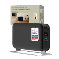 Mill Instant Max Led Portable Heater | CO2200LEDMAXBLACK | Convection Heater | 2200 W | Number of power levels 3 | Suitable for Mill Instant Max Led Portable Heater | CO2200LEDMAXBLACK | Convection Heater | 2200 W | Number of power levels 3 | Suitable for