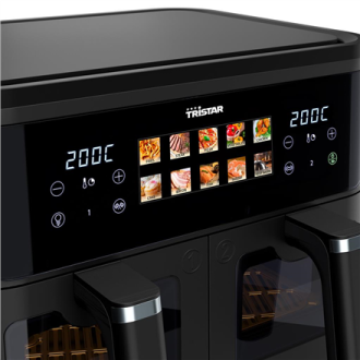 Tristar Double Basket Airfryer | FR-9075 | Power 2500 W | Capacity 9 L | Hot air technology | Black Tristar Double Basket Airfryer | FR-9075 | Power 2500 W | Capacity 9 L | Hot air technology | Black