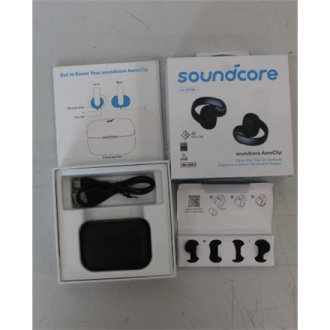 SALE OUT. Anker Soundcore AeroClip Open-Ears, Black | SALE OUT. Anker Soundcore Open-Ear Clip-On Earbuds with Adaptive Comfort |