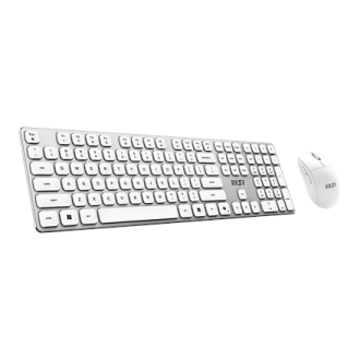 MSI FORGE K210 WIRELESS COMBO WHITE US | Keyboard and Mouse Set | Wireless | Mouse included | US | White MSI FORGE K210 WIRELESS COMBO WHITE US | Keyboard and Mouse Set | Wireless | Mouse included | US | White