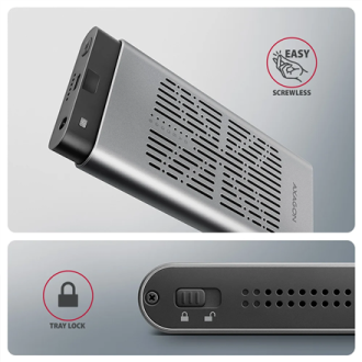 AXAGON USB-C 20Gbps Dual M.2 NVMe SSD CLONE MASTER Enclosure | EEM2-20GD