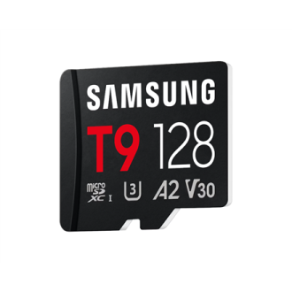Samsung T9 | MicroSD Card | 128 GB | microSDXC | Flash memory class U3, V30, A2 Samsung T9 | MicroSD Card | 128 GB | microSDXC | Flash memory class U3, V30, A2
