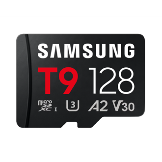 Samsung T9 | MicroSD Card | 128 GB | microSDXC | Flash memory class U3, V30, A2 Samsung T9 | MicroSD Card | 128 GB | microSDXC | Flash memory class U3, V30, A2