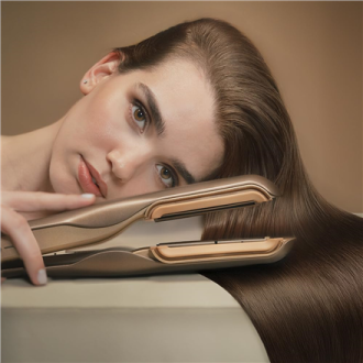 Cecotec Air Straightener | AirLisse 2in1 ForceDry Champagne | Ceramic heating system | Number of heating levels 4 | 1000 W | Bei Cecotec Air Straightener | AirLisse 2in1 ForceDry Champagne | Ceramic heating system | Number of heating levels 4 | 1000 W | Bei
