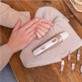 Cecotec Electric Manicure and Pedicure Set | PinkyCare 700 Perfect Nails | Nail Drill | Pink/White
