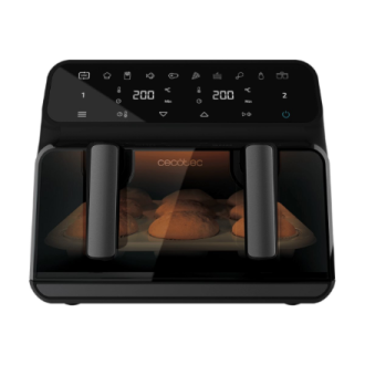 Cecotec Double hot air fryer | Cecofry Advance 9000 Window | Power 2200 W | Capacity 9 L | Black