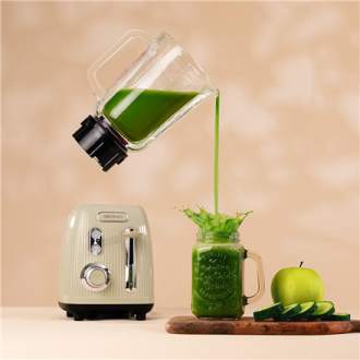 Cecotec Blender | Power Black Titanium RetroGreen | Tabletop | 1200 W | Jar capacity 1.5 L | Jar material Glass | Green