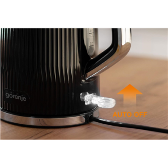 Gorenje K17DPB | Kettle | Electric | 1.7 L | 2200 W | Plastic/Stainless steel | 360 rotational base | Black