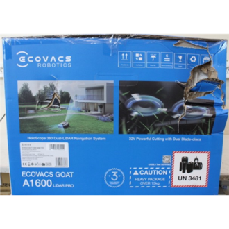 SALE OUT. | Ecovacs Lawn Mower | GOAT A1600 LiDAR PRO | 3000 Ah | White | DAMAGED PACKAGING