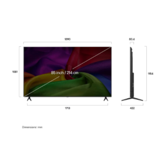 LG NANO 4K AI TV | 85NU800B3LA | 85 | Smart TV | webOS | UHD | Black LG NANO 4K AI TV | 85NU800B3LA | 85 | Smart TV | webOS | UHD | Black