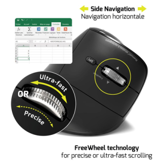 PORT CONNECT Mouse | ERGO AUDITOR | Wireless | Bluetooth, 2.4 GHz | Black PORT CONNECT Mouse | ERGO AUDITOR | Wireless | Bluetooth, 2.4 GHz | Black