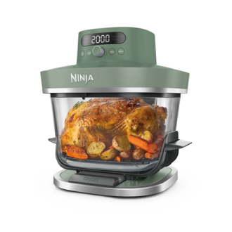 NINJA 5-in-1 XL Glass Air Fryer | AS090EUGN Crispi Pro | Power 2050 W | Capacity 5.7 L | Moss Green