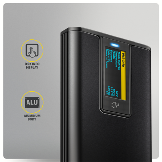AXAGON USB-C 10Gbps - M.2 NVMe & SATA SSD DISPLAY box | EEM2-SD2B AXAGON USB-C 10Gbps - M.2 NVMe & SATA SSD DISPLAY box | EEM2-SD2B