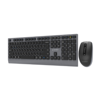 Gembird KBS-WPS-02-CYRL | Keyboard and Mouse Set | Wireless | Cyrillic | Bluetooth | Black